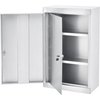 Global Industrial Stainless Steel Large Narcotics Cabinet, Double Door/Double Lock 436953SS